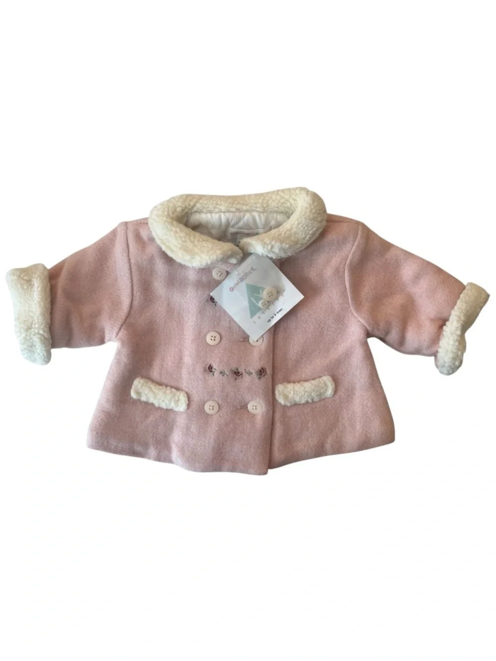 NWT Vintage 90s Baby Girl Pink Winter Coat
